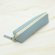 가죽공예 지퍼 펜슬케이스 필통 만들기 DIY 키트, 안티스크래치-블루린