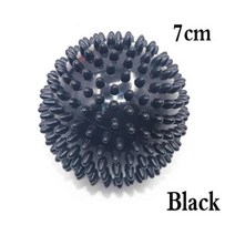 토닝볼 요가볼 메디신볼 7cm75cm 9cm 내구성 PVC 뾰족한 요가 마사지 볼 드레인 포인트 피트니스 손 발 통증 발바닥 근막염 완화제 고슴도치 공, 7cm-black