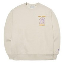 MLB 남여공용 픽셀 기모 메가 오버핏 맨투맨 3AMTX0214-50CRS