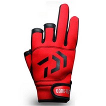 에스인메이드 울브스 F낚시장갑 GORE-TEX 세손가락노출, 레드
