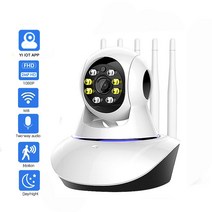 영어 매뉴얼 HD 1080P YI IOT WiFi IP 카메라 야간 스마트 홈 카메라 광시야각 CCTV 카메라 무선 유아 모니터, 1080P 카메라 64G, 금 플러그
