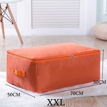 가정용 의류 이불 접이식 보관 가방 대용량 정리 상자 옷장 방진 담요 침대 밑 케이스, 20 C-Orange XXL