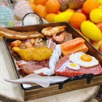 음식 모형 갈비 스테이크 디스플레이 장식 인테리어 소품 디자인 아이디어 상품, 연어스테이크