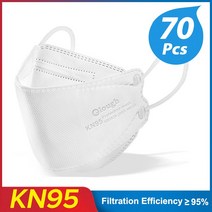 Kn95 피쉬 마스크 프로텍터 페이셜 마스카라 페이스 호흡 fpp2 kn95 블랙 ffp2mask, 11 White 70PCS