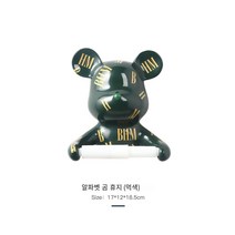 티슈걸이 주방 화장실 벽걸이 베어 브릭 다용도 티슈 수건걸이, 폭력베어롤-그린