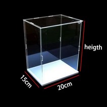 전시용아크릴케이스 보관함 수집품 가방 조명 스토리지, height 10cm, L x W 20x15cm