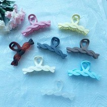 무광 매트 컬러 디스코 꼬임 트위스트 집게핀 11CM