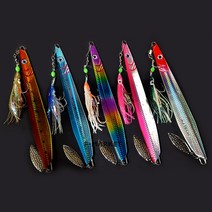 대구메탈 롱지그 & 꼴뚜기 채비 대구메탈지그 대구지깅, 350g, 레인보우