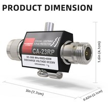 DC-3000MHz 전체 밴드 N 수-N 암 동축 번개 서지 보호기 CA-23RP 어레스터 400W 500ohm, 한개옵션0