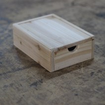 맞춤제작가능 / 삼나무12티 슬라이딩뚜껑 원목보관함 나무박스 210x150x70mm