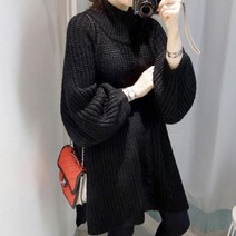 [위드기프트] 쥬시 따뜻한 반목 롱 니트