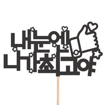 비비드레인 메세지픽 케이크토퍼, 40-내눈엔니가최고야, 1개