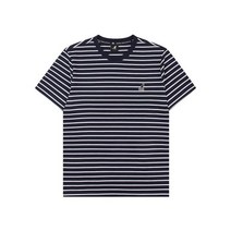 정품 캉골 칼라 넥 스트라이프 티셔츠 2721 네이비 Colored Neck Stripe T shirt NAVY
