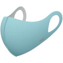 국내생산 슬림핏 항균 구리실 로고 스포츠 패션 마스크, 스카이블루, M