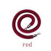난간 코드 펜스 레드 벨벳 경고 라인 바 로프 끈, 빨간색
