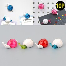 10P 컬러 달팽이 자석 메모판자석 명함자석 냉장고자석 캐릭터자석 메모홀더, 분홍