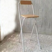 CK 간단한 접이식 홈카페 테라스 정원 듣받이 높은 의자 65cm 75cm, 호두 색 (앉은 키 60CM)