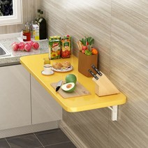 민성직구 벽걸이접이식 식탁 테이블 소형주택 원룸테이블 벽선반, 80*40cm옐로우
