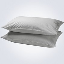 이케아침구 드발라 베개커버 2개 라이트그레이 50x80cm