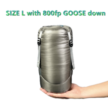 겨울 침낭 동계 백패킹 차박 야외 슬리핑 백 캠핑 슬리핑 백, l800fp구스다운으로