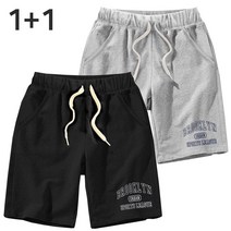 [2장묶음] 특양면 5부 밴딩 반바지 남녀공용 M~4XL 빅사이즈 어반 쇼츠