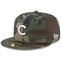 뉴에라 Chicago Cubs 우드랜드 카모 베이직 59FIFTY 핏 모자 11941975 카모 7 3/4, 7 1/4