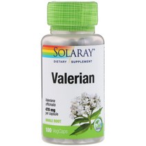 솔라레이 쥐오줌풀 발레리안 루트 470mg 100캡슐, 1개, 기본