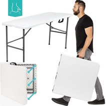 브로몰딩 접이식캠핑테이블 1200 (상판 접이식 가로122cm 폭61cm) 야외 펜션 학교 교회 행사 플라스틱테이블, 상판 접이식 1200 (가로122cm x 폭61cm)
