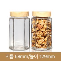유리병 SH320(육각)(A) 63파이B 눌러서닫는나무콜크마개, 눌러서닫는나무콜크마개 / 1개