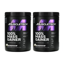 머슬테크 게이너 프로틴 고 탄수화물 고단백질 WPI WPH 보충제 바닐라 2.3kg 2통, 1개, 기본