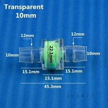 O.D 내부 플러그 체크 밸브 요소 수처리 논리턴 스풀 정원 관개 수족관 피팅 8 ~ 20-50mm 1-5, 03 Transparent 10mm O.D_01 1Pc