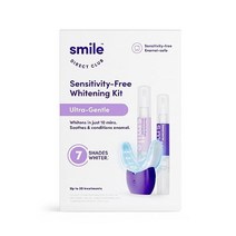 SmileDirectClub 무선 20 LED 조명이 있는 울트라 젠틀 무감도 치아 미백 키트 젤 민감한 잇몸과 에나멜에 안전 4 5ml(0 17 액량 온스) (2팩) 10 9ml