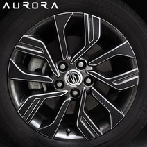 [데코] 티볼리에어 튜닝 휠스티커 홀로그램 카본 휠몰딩 휠커버 스티커 차량용품, 티볼리에어 17인치 휠 전용, 무광카본블랙