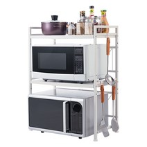 전자레인지 거치대 선반 밥솥선반 수납장 화이트