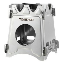 실외용난로 Tomshoo-티타늄 스토브 야외 캠핑 목재 휴대용 접이식 경량 관광 버너 하이킹 요리 피크닉용, [03] Type B SS, 1개