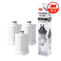 3M 프리미엄 샤워필터 / 샤워기필터 리필 필터 3개입, 없음
