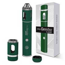 Easy Grinder 투명 유리 전기 허브 꽃가루 캐처 디스펜서 커피 그라인더 크러셔 USB 충전식 스테인리스 스틸 블레이드, Green
