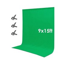 Neewer 녹색 크로마키 모슬린 배경 화면 2.7 x 4.6 미터