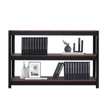 홈던트 거실 서재형 인테리어 TV 철제 책장 - 와이드W1200 F타입 기본형, 화이트프레임/라이트우드상판