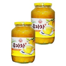 힐링타임 유자차 농축과즙형 2kg 먹기편한 유자차