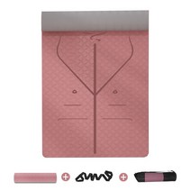 Cooela 6mm 전공 요가매트 + 가방 + 휴대용 결속대 세트 친환경 미끄럼 방지 이취가 없다, 붉은색