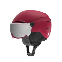 아토믹 보안 ATOMIC 남녀 2in1 고글 스키용헬멧, 에스, 크림슨 5006184