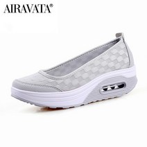 화이트블루 여성 캐주얼 신발 에어 쿠션 흔들어 신발 통기성 신발에 패션 슬립