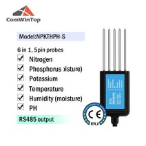 토양 수분 온도 습도 측정 EC PH NPK 4-20mA 0-5V RS485 Modbus 센서, 한개옵션1, 19 NPKTHPH-S