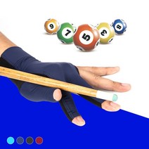 당구장 키밍 오른손 왼손 오픈형 당구 장갑 미끄럼방지 블랙, 허브쿠팡 외손 오픈_블루