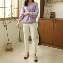 코지 여자 밀크아리아 라운드넥 여리여리 루즈핏 니트