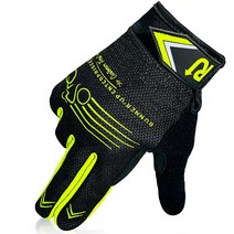 RunnerUp Sports 사이클링 장갑 여성/남성용 로드 바이크 풀 핑거 터치스크린 젤 패딩 495109, Medium_Green, Green_Medium