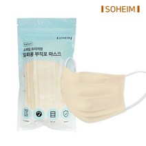소하임 국산 프리미엄 일회용 3중필터 마스크 대형 아이보리, 1개, 10매