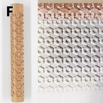 도예체험 취미 세라믹 도구 나무 조각 도자기 질감 진흙 롤러 양각 패턴 막대 롤 롤링 핀 Diy 점토 공예, 06 F