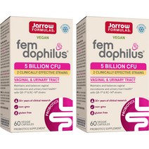 Jarrow Formulas 우먼스 펨 도피러스 유산균 캡슐, 60정, 2개